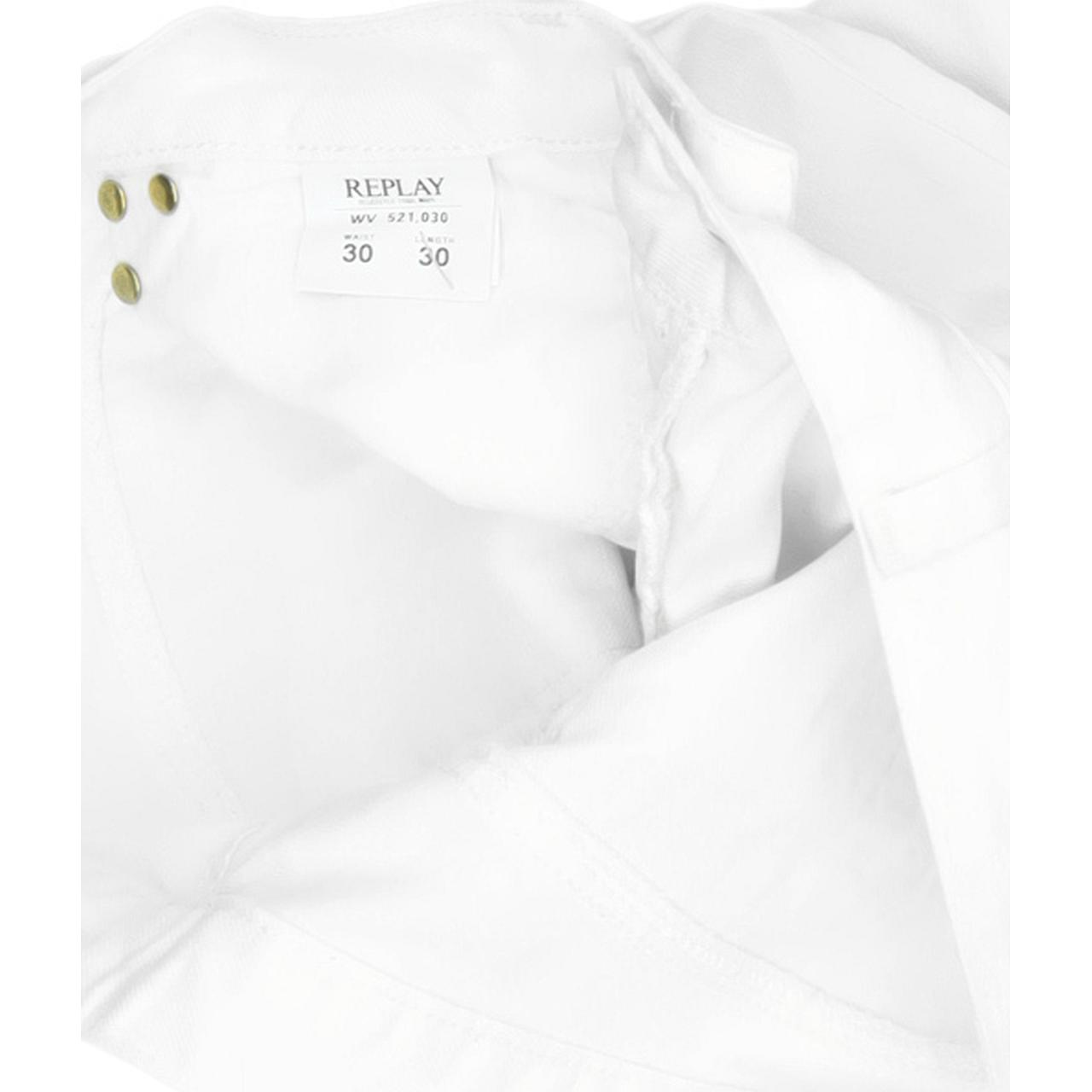 Replay Women White Straight Regular Jeans W30 L30