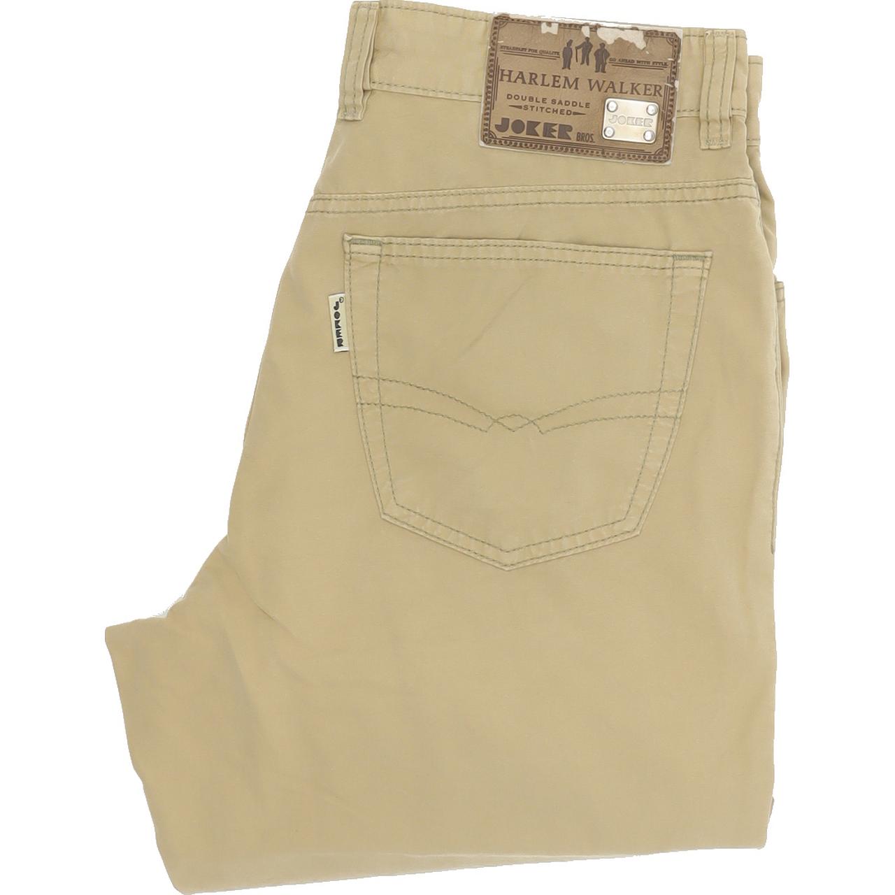 Joker Harlem Walker Men Beige Straight Regular Jeans W33 L30