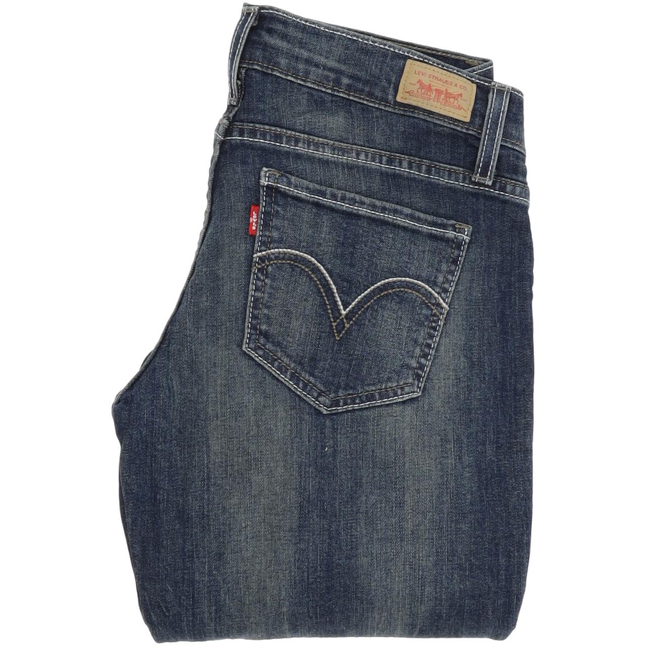 Levi's 524 Women Blue Straight Slim Stretch Jeans W28 L32