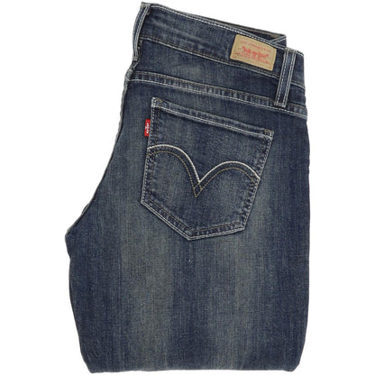 Levi's 524 Women Blue Straight Slim Stretch Jeans W28 L32