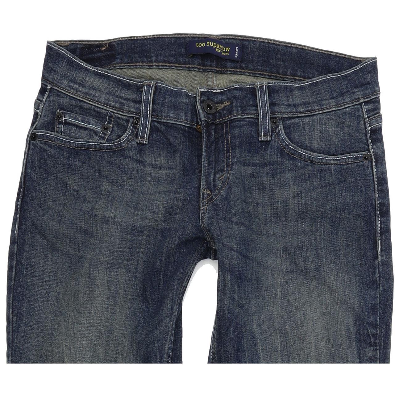 Levi's 524 Women Blue Straight Slim Stretch Jeans W28 L32