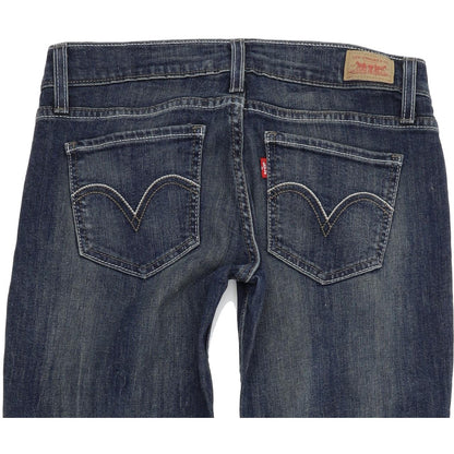 Levi's 524 Women Blue Straight Slim Stretch Jeans W28 L32