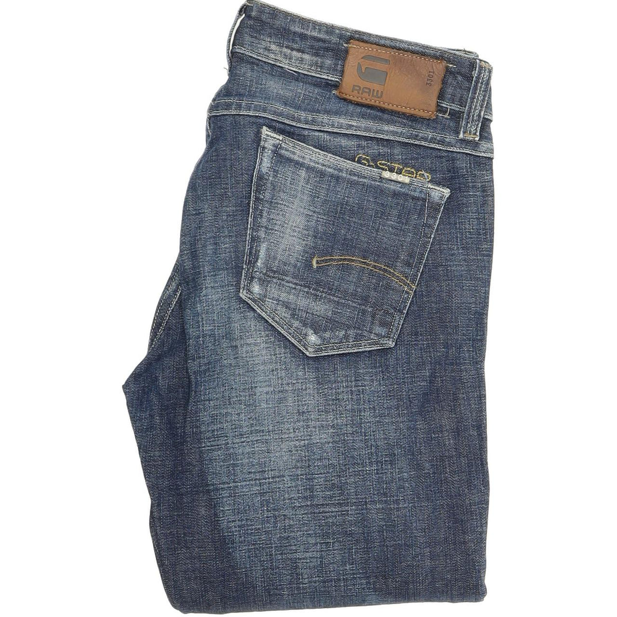 G-Star 3301 Women Blue Straight Regular Stretch Jeans W26 L34