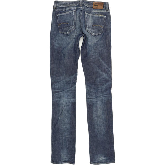 G-Star 3301 Women Blue Straight Regular Stretch Jeans W26 L34