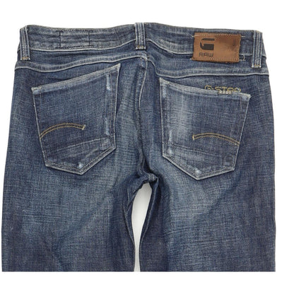 G-Star 3301 Women Blue Straight Regular Stretch Jeans W26 L34