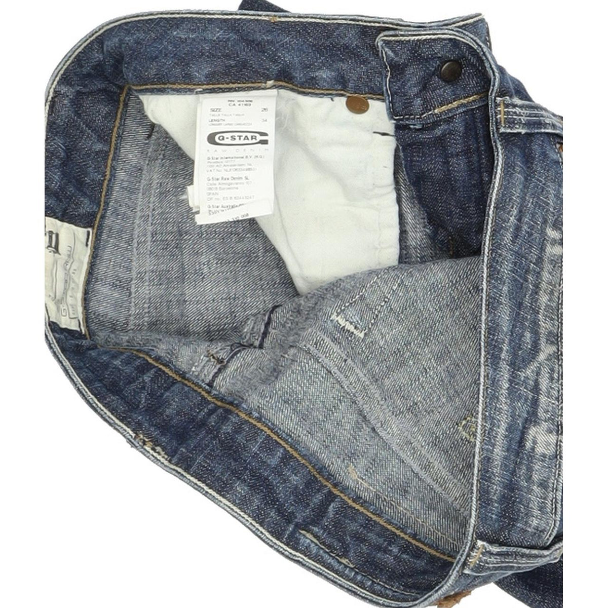 G-Star 3301 Women Blue Straight Regular Stretch Jeans W26 L34