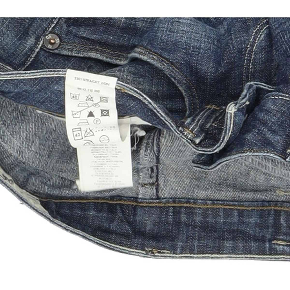 G-Star 3301 Women Blue Straight Regular Stretch Jeans W26 L34