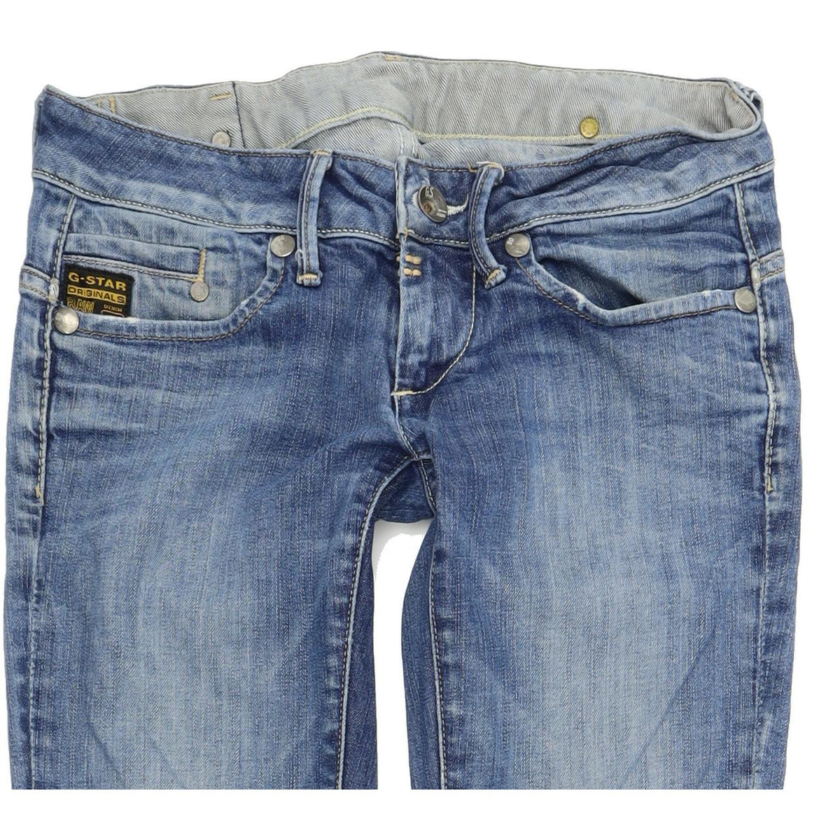 G-Star Midge Women Blue Straight Regular Stretch Jeans W27 L34