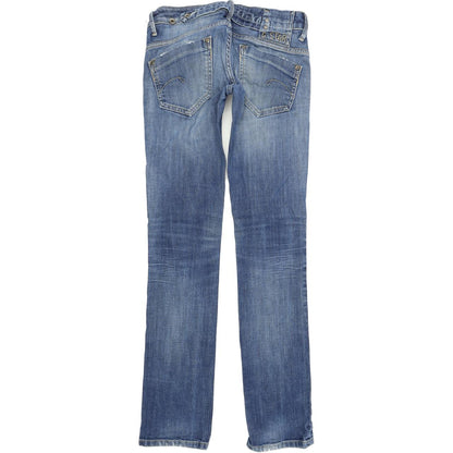 G-Star Midge Women Blue Straight Regular Stretch Jeans W27 L34