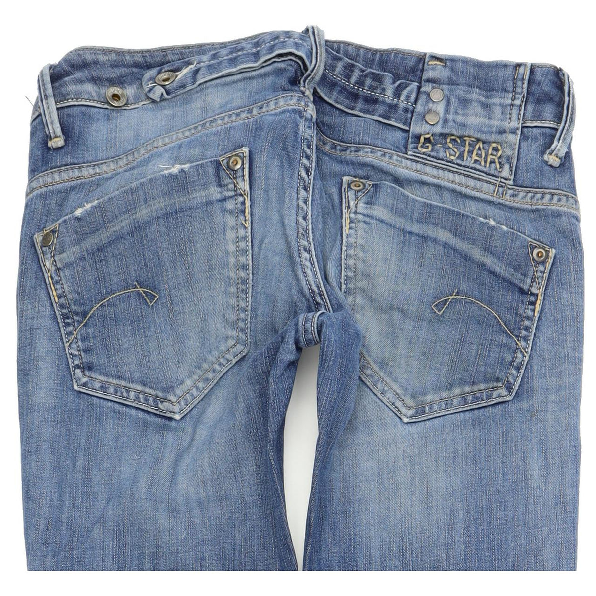 G-Star Midge Women Blue Straight Regular Stretch Jeans W27 L34