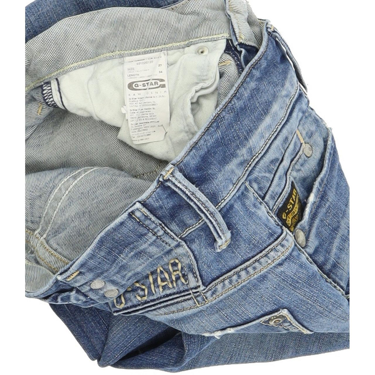 G-Star Midge Women Blue Straight Regular Stretch Jeans W27 L34