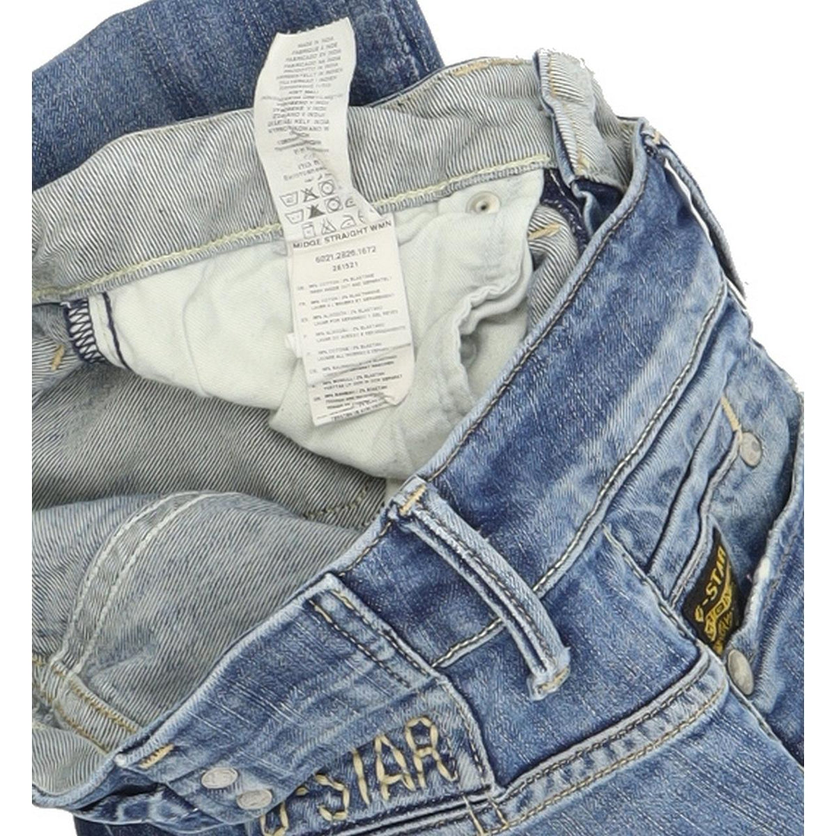 G-Star Midge Women Blue Straight Regular Stretch Jeans W27 L34