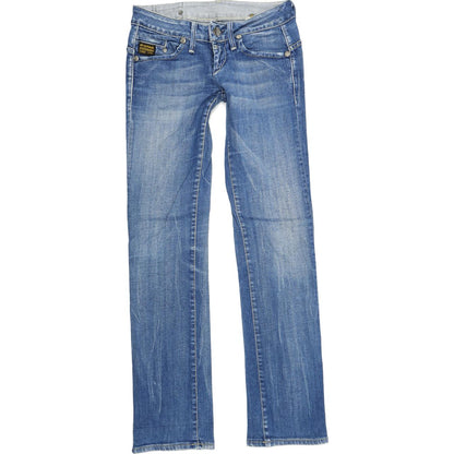 G-Star Women Blue Straight Regular Stretch Jeans W26 L32