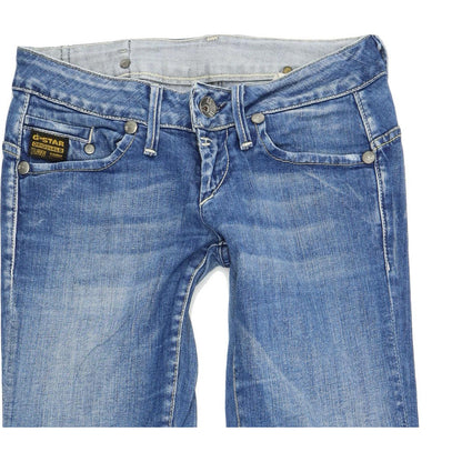 G-Star Women Blue Straight Regular Stretch Jeans W26 L32