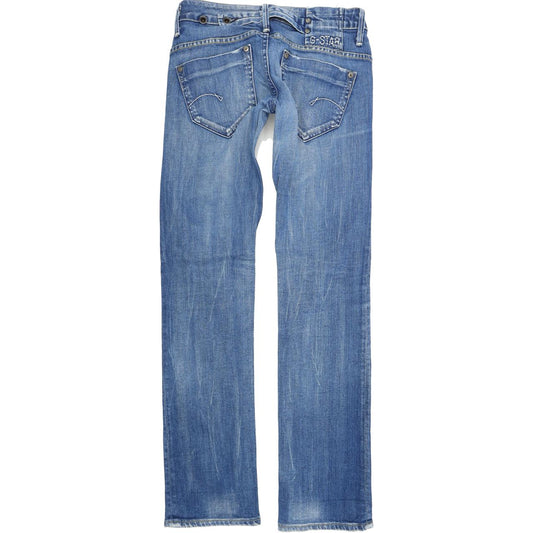 G-Star Women Blue Straight Regular Stretch Jeans W26 L32