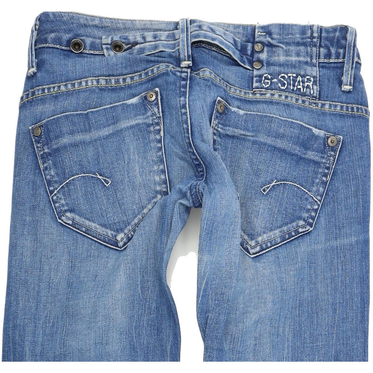 G-Star Women Blue Straight Regular Stretch Jeans W26 L32