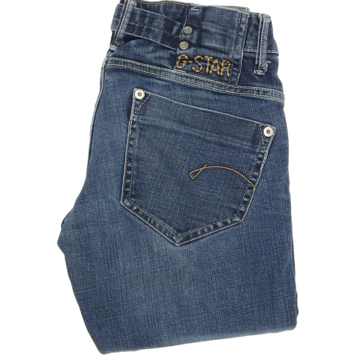 G-Star Midge Women Blue Straight Regular Stretch Jeans W26 L32