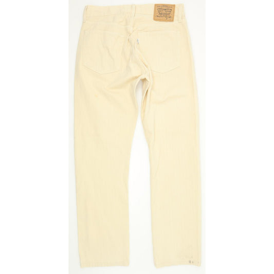 Levi's 473 Men Beige Straight Regular Jeans W33 L30