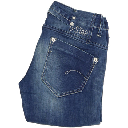 G-Star Midge Women Blue Straight Regular Stretch Jeans W27 L32