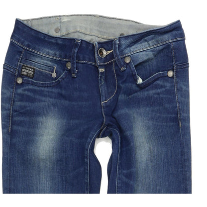 G-Star Midge Women Blue Straight Regular Stretch Jeans W27 L32