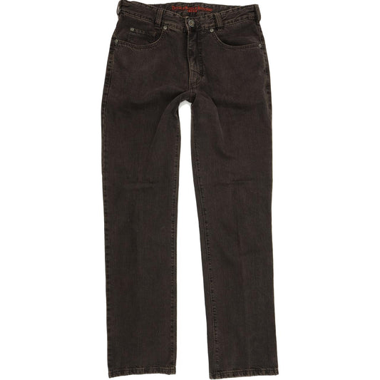 Joker Double Saddle Stitched Men Brown Straight Regular Jeans W33 L34