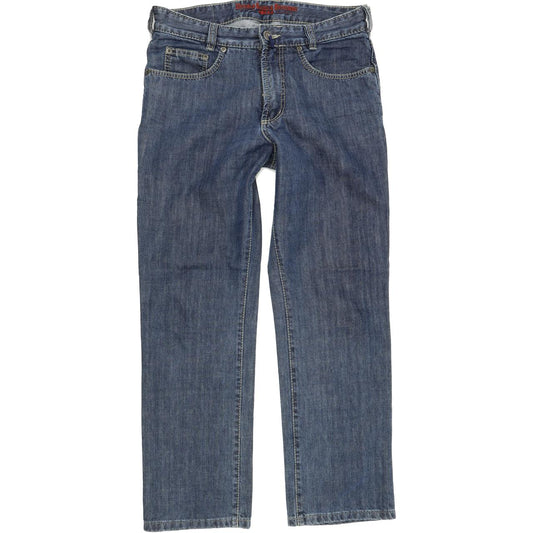 Joker Double Saddle Stitched Men Blue Straight Regular Stretch Jeans W32 L30