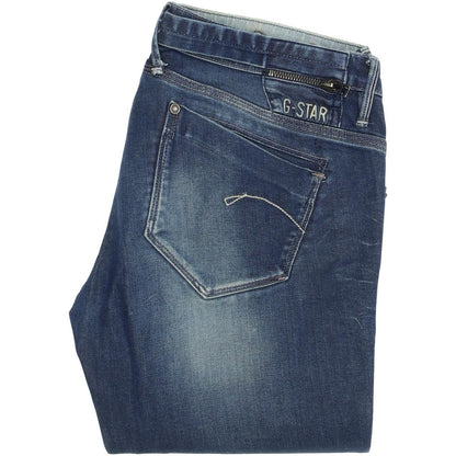 G-Star Women Blue Straight Regular Stretch Jeans W30 L32