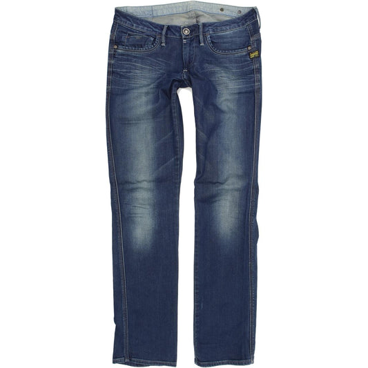 G-Star Women Blue Straight Regular Stretch Jeans W30 L32