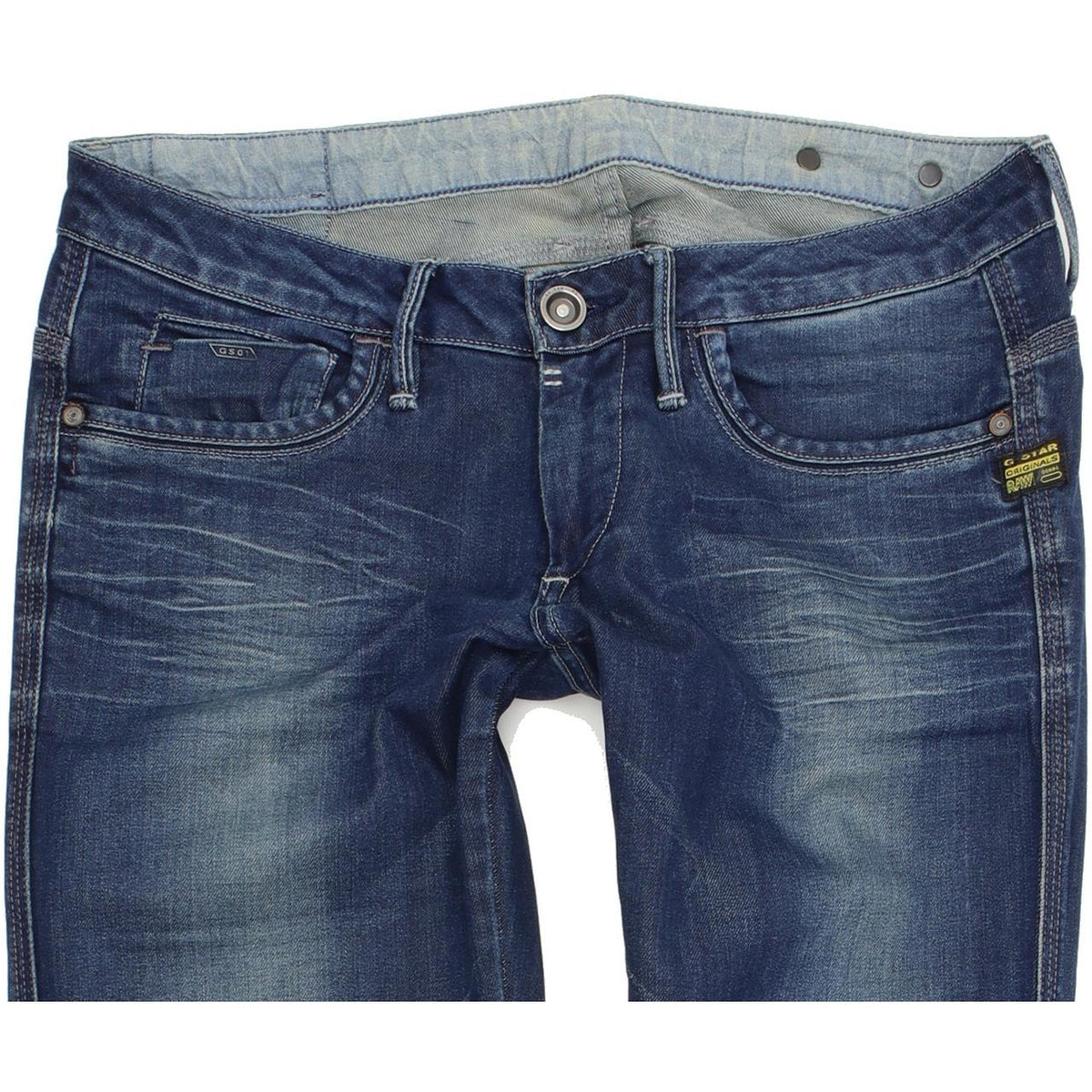 G-Star Women Blue Straight Regular Stretch Jeans W30 L32