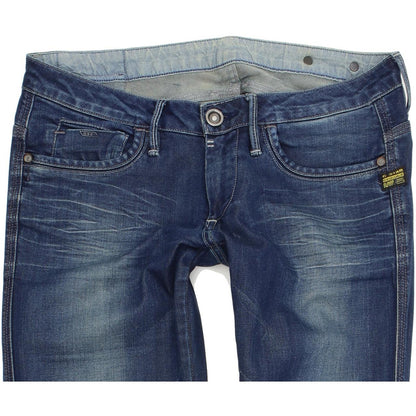 G-Star Women Blue Straight Regular Stretch Jeans W30 L32