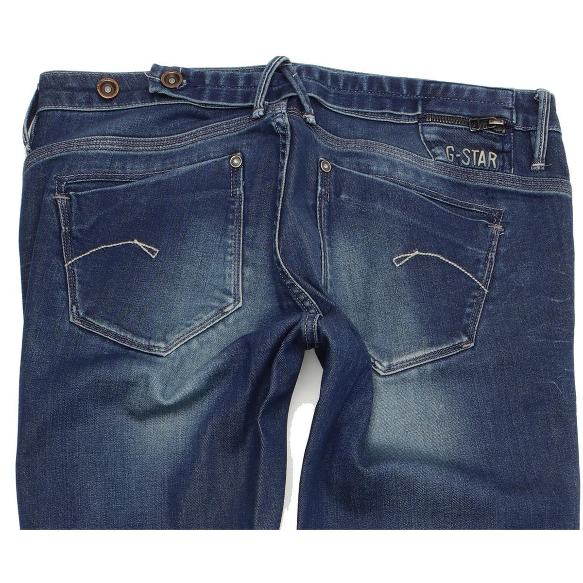 G-Star Women Blue Straight Regular Stretch Jeans W30 L32