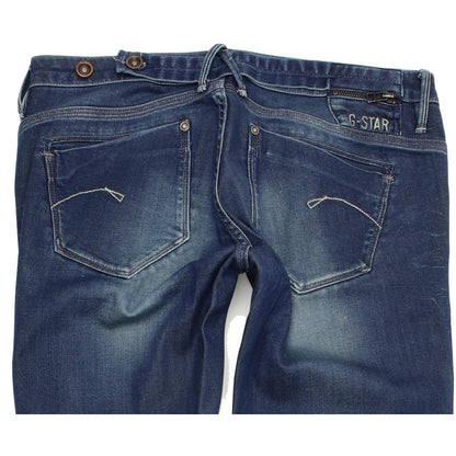 G-Star Women Blue Straight Regular Stretch Jeans W30 L32