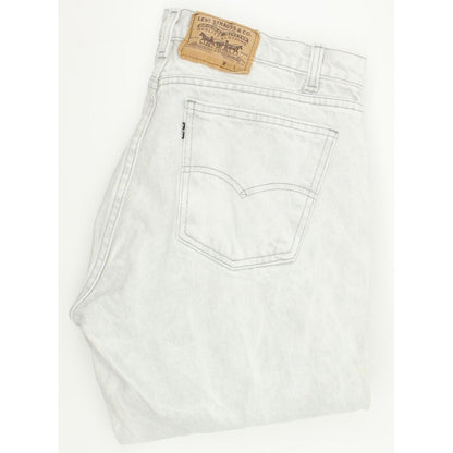 Levi's 505 Light Grey Tapered Relaxed Mom Jeans High Waisted W36 L31