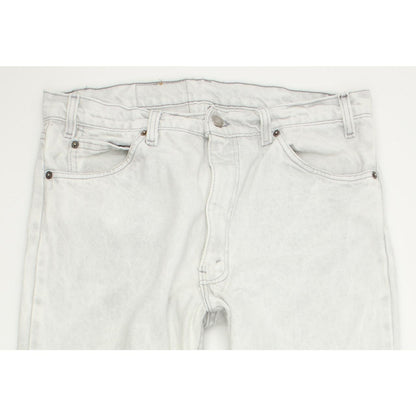 Levi's 505 Light Grey Tapered Relaxed Mom Jeans High Waisted W36 L31
