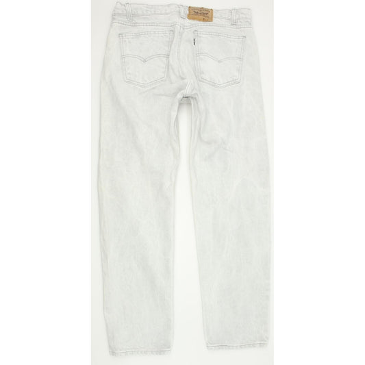 Levi's 505 Light Grey Tapered Relaxed Mom Jeans High Waisted W36 L31