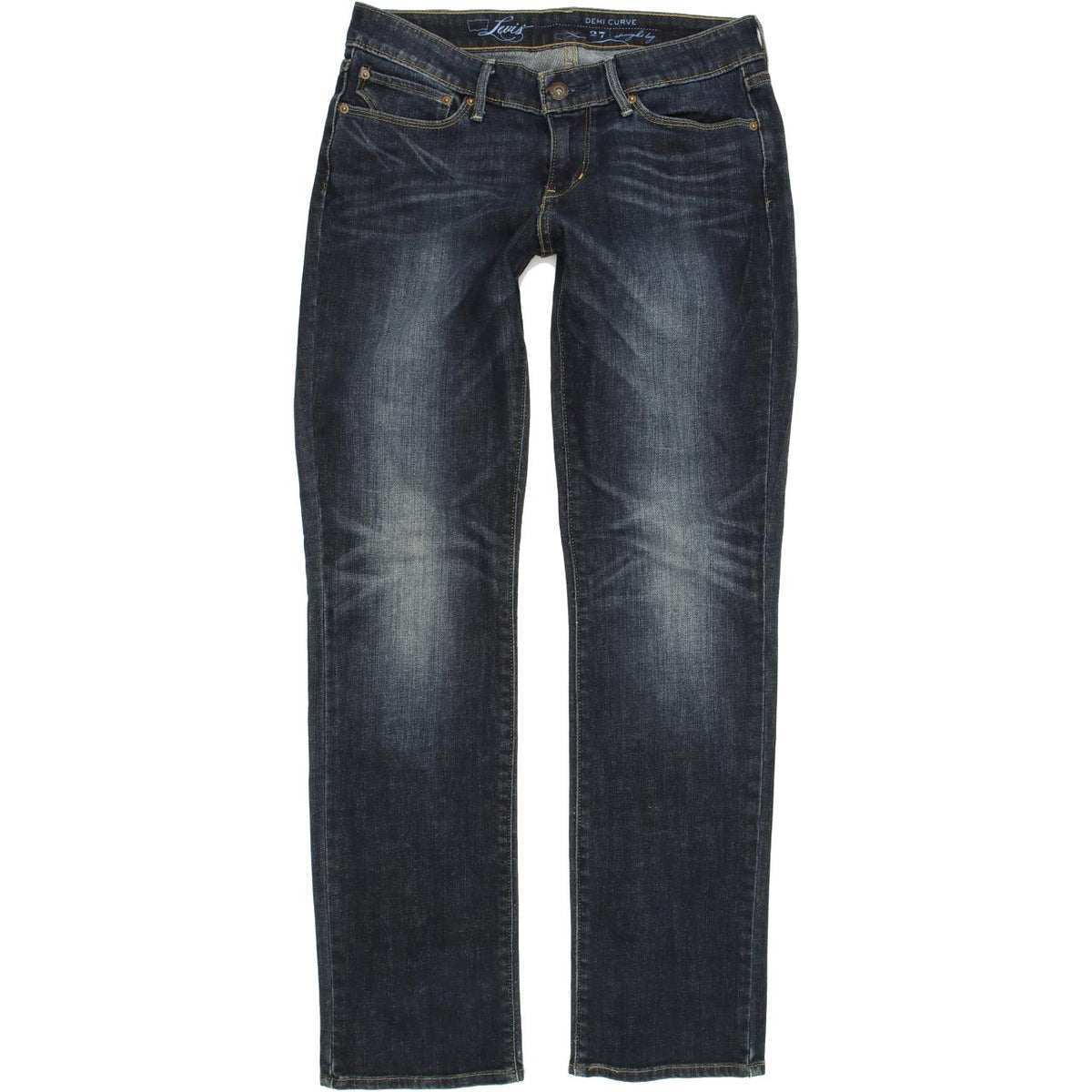 Levi's Demi Curve Women Blue Straight Regular Stretch Jeans W27 L31