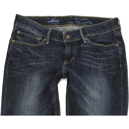 Levi's Demi Curve Women Blue Straight Regular Stretch Jeans W27 L31