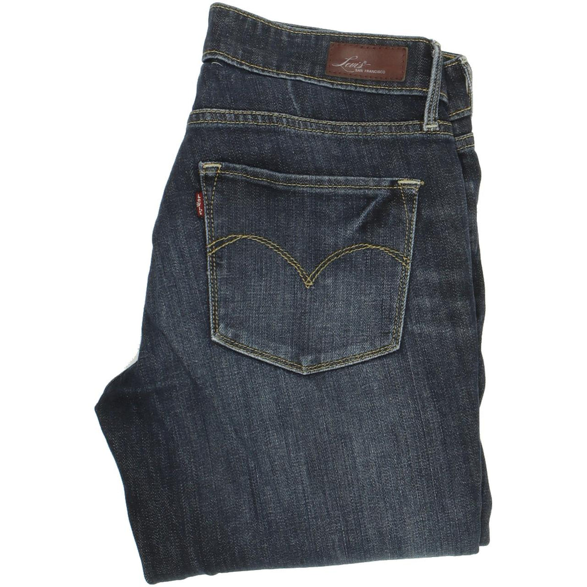 Levi's Demi Curve Women Blue Straight Regular Stretch Jeans W27 L31