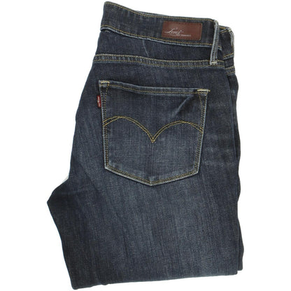 Levi's Demi Curve Women Blue Straight Regular Stretch Jeans W27 L31