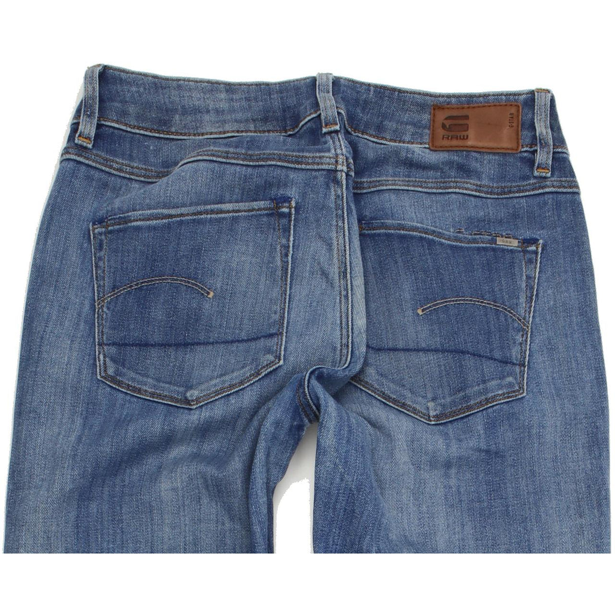 G-Star 3301 Contour Women Blue Straight Regular Stretch Jeans W26 L34