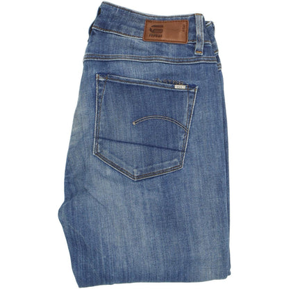 G-Star 3301 Contour Women Blue Straight Regular Stretch Jeans W26 L34