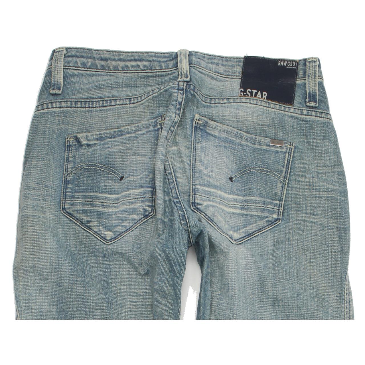 G-Star Women Blue Tapered Slim Stretch Jeans W25 L32