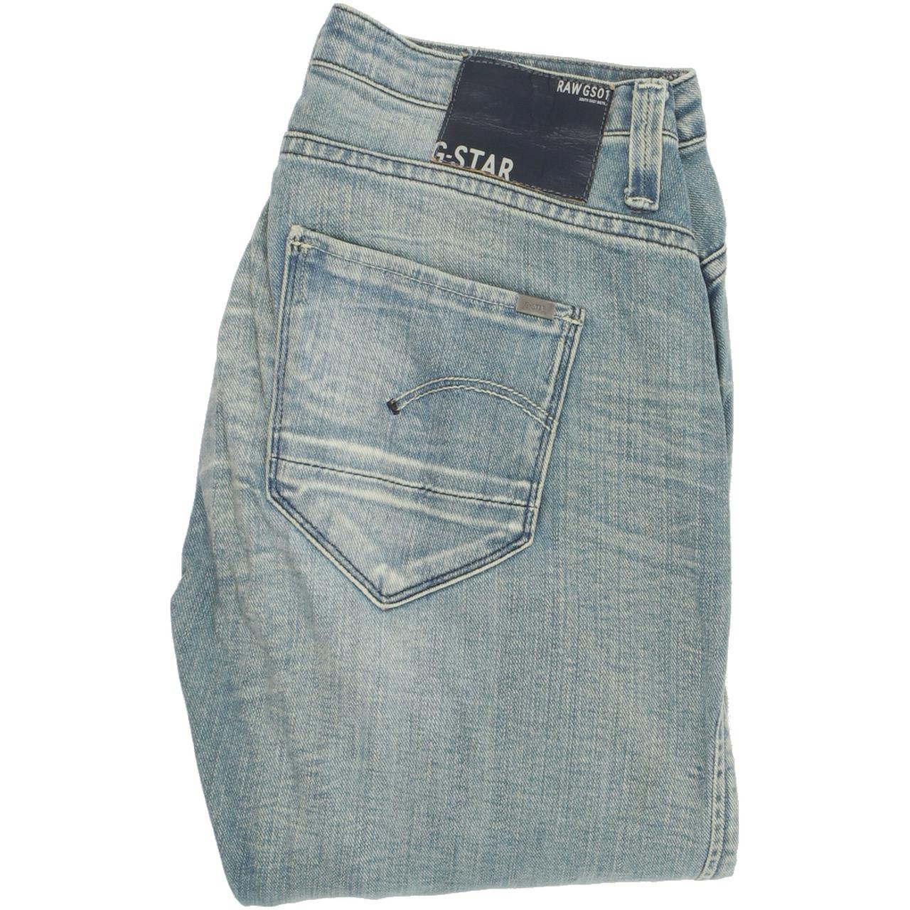 G-Star Women Blue Tapered Slim Stretch Jeans W25 L32