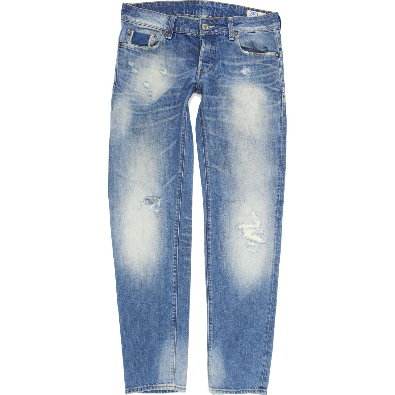 G-Star 3301 Men Blue Tapered Regular Jeans W29 L32
