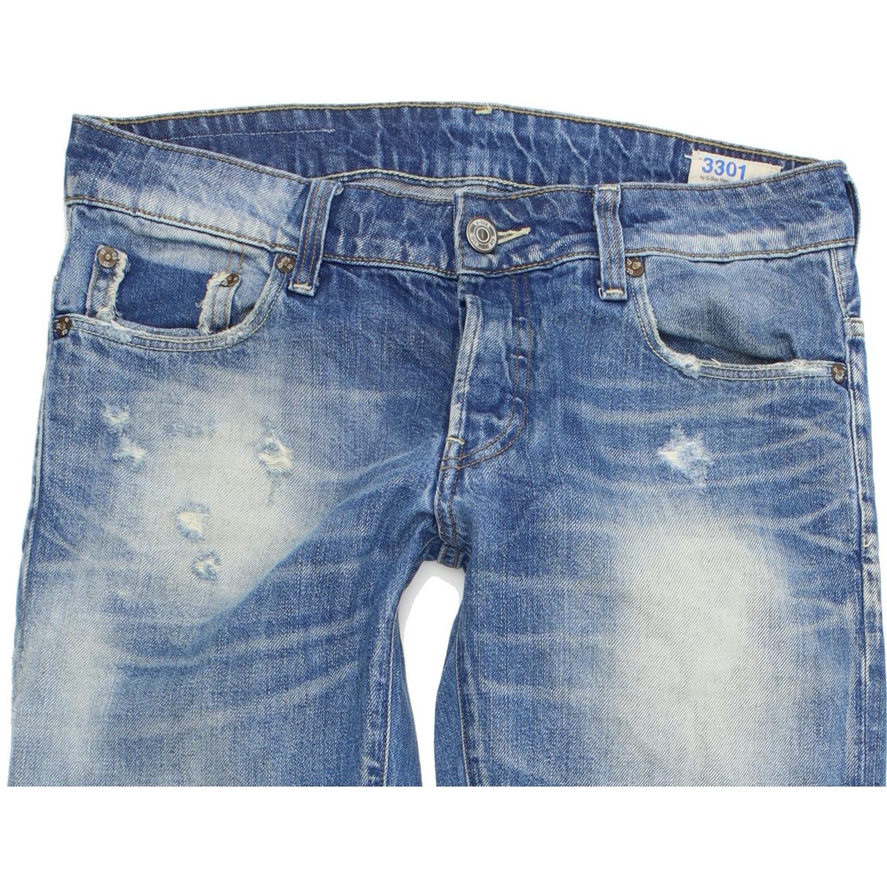 G-Star 3301 Men Blue Tapered Regular Jeans W29 L32