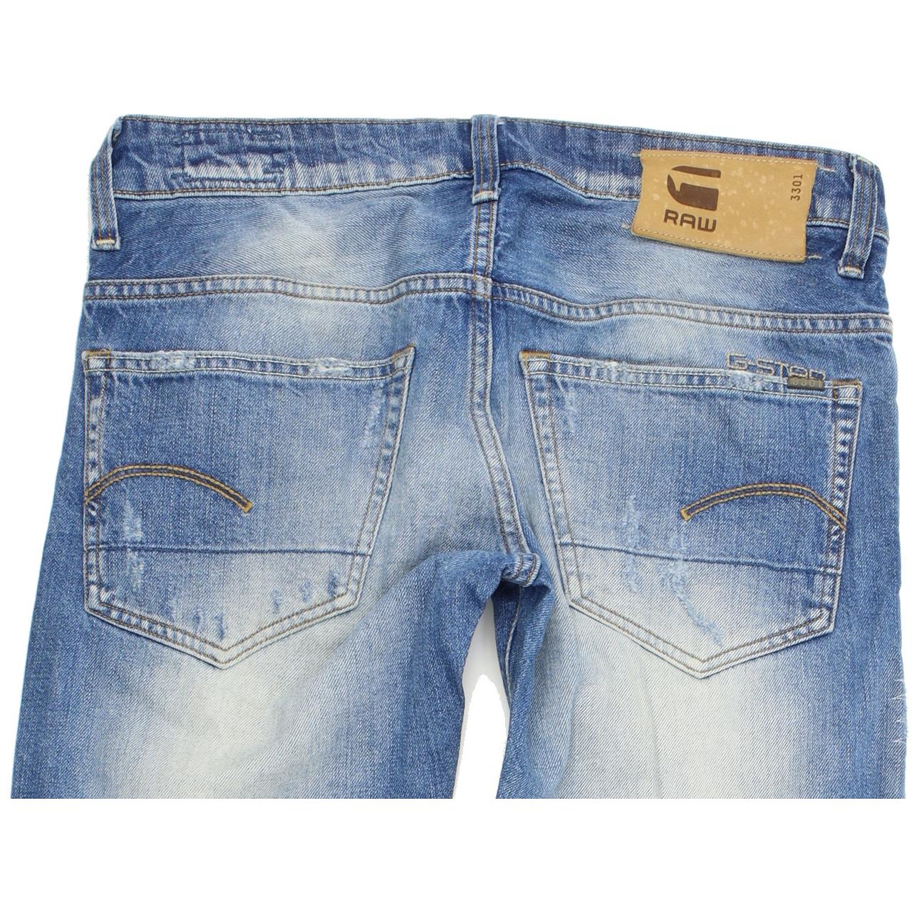 G-Star 3301 Men Blue Tapered Regular Jeans W29 L32