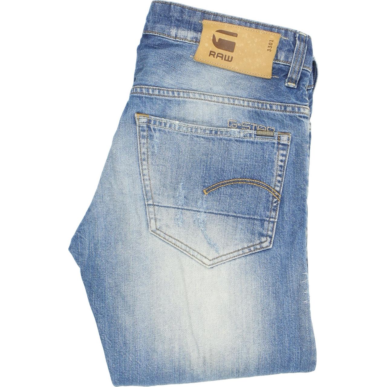 G-Star 3301 Men Blue Tapered Regular Jeans W29 L32
