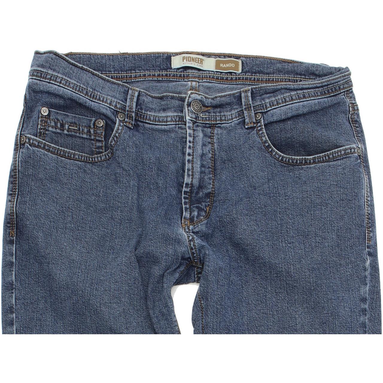 Pioneer Rando Women Blue Straight Regular Stretch Jeans W34 L30