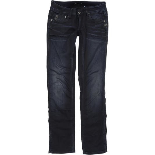 G-Star Women Blue Straight Regular Stretch Jeans W28 L34