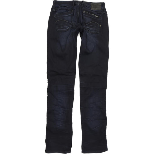 G-Star Women Blue Straight Regular Stretch Jeans W28 L34